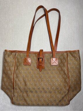 Vintage Dooney & Burke Monogrammed Tote